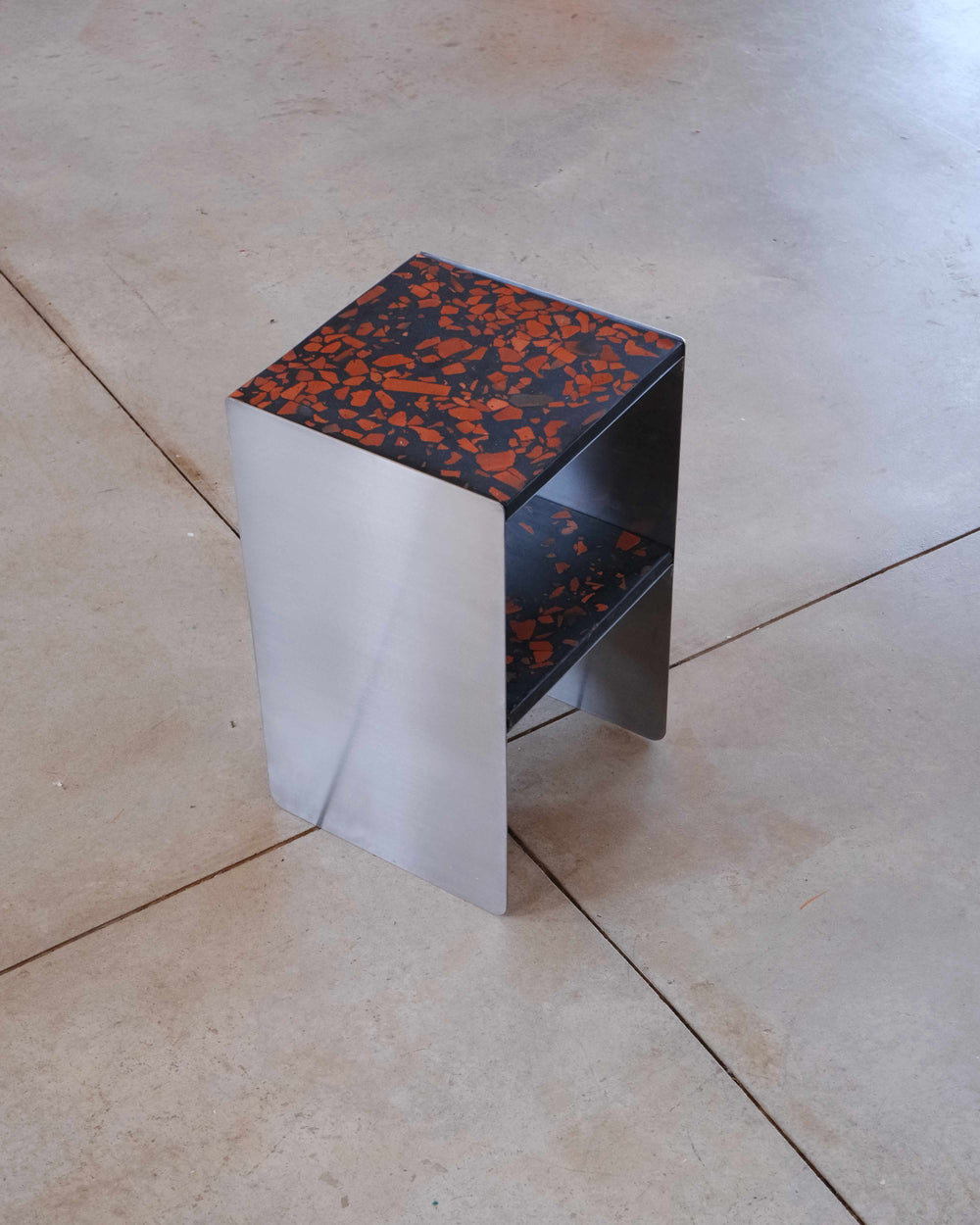 Terrazzo from salvaged brick