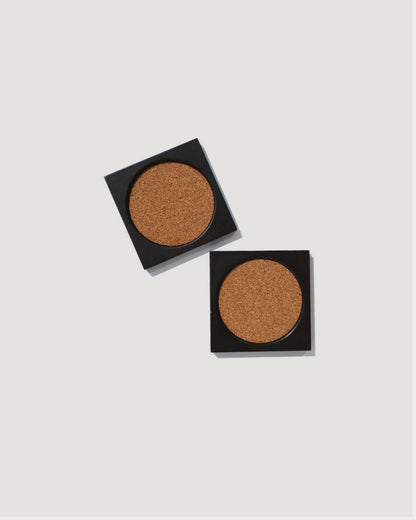 Alkaline The Core square resin drink coaster – Black – top view