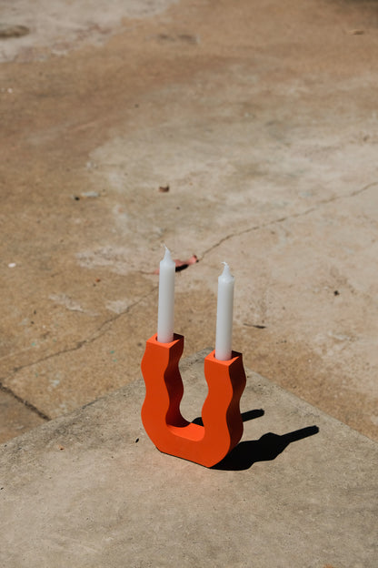 Wavy U-Shaped Candle Holder