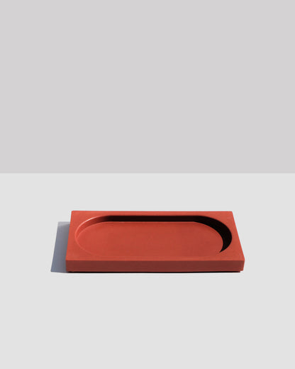 Alkaline The Slab minimalist resin tray – Terracotta