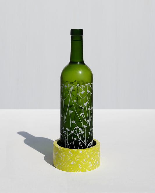 Round Terrazzo Wine/Bottle Holder - Cyber Lime