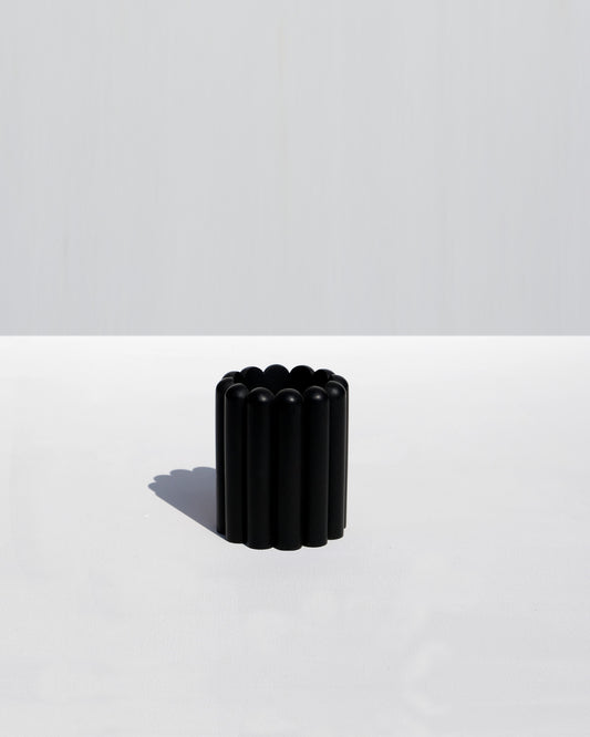 Ribbed Toothbrush Holder - Black