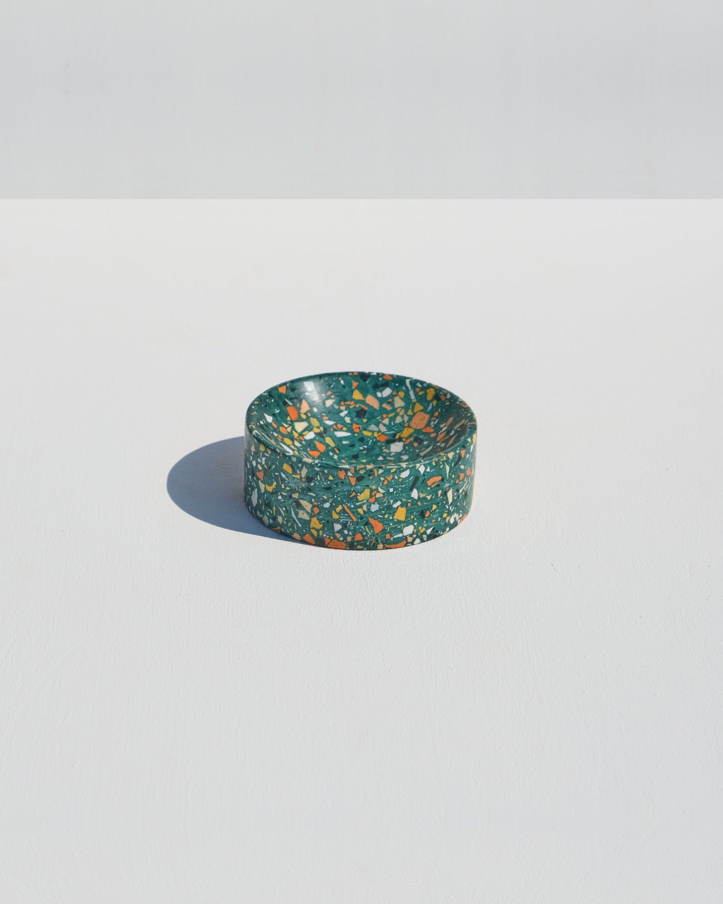 Trinket bowl, emerald terrazzo