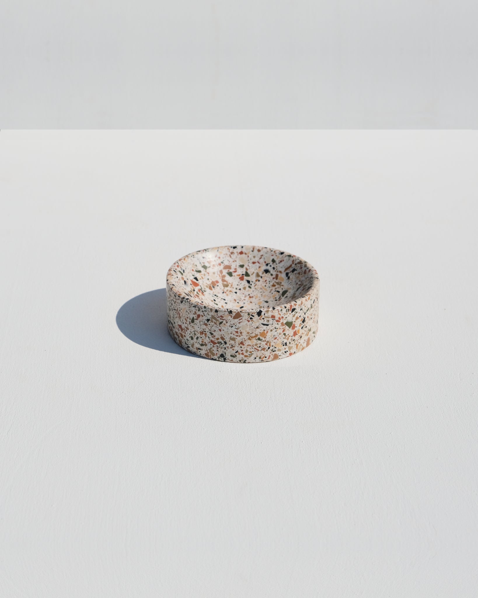 Trinket bowl, neutral terrazzo