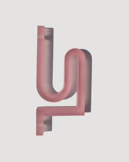 Alkaline Traces frosted resin wall hook – Pink