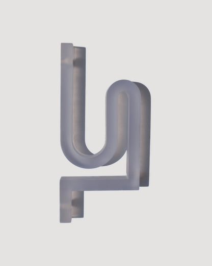 Alkaline Traces frosted resin wall hook – Blue